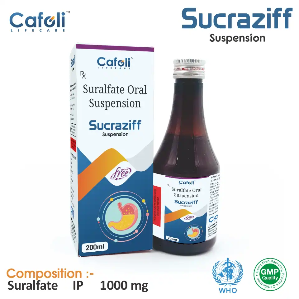 Sucralfate 1000mg Suspension | Gastrointestinal Segment | Best Price for PCD Pharma Franchise
